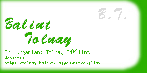 balint tolnay business card